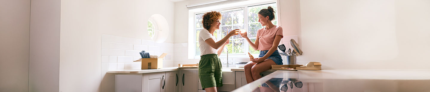 photo of two women in kitchen with moving boxes, June 2024 blog, TCU,