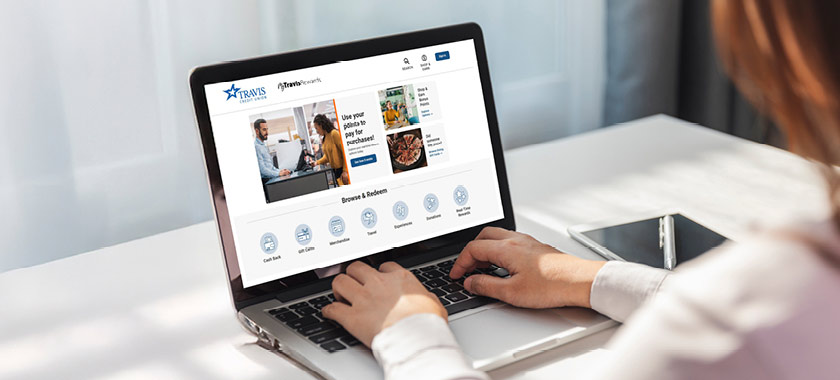 FAQs, MyTravis Rewards, mobile view banner, Travis CU,