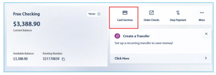 step 2, activate debit card